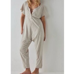 NWOT Free People pillow talk heather grey jumpsuit size small/medium